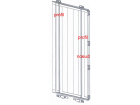 Rear door profiles outside, aluminium natural