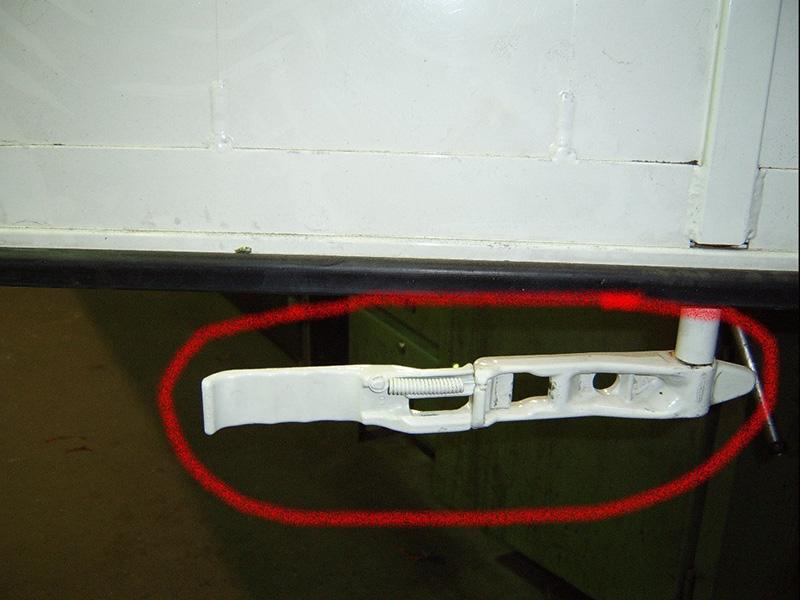 Locking lever below